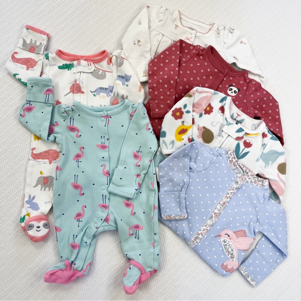 Carter’s Footies Bundle for Newborn Baby Girl
